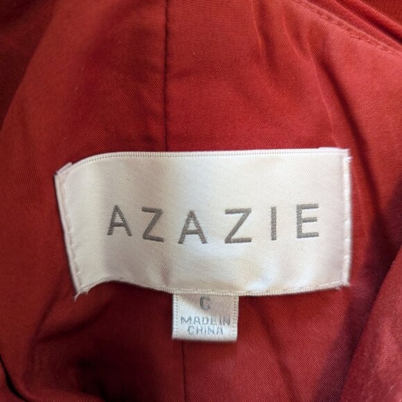 Azazie A-line Chiffon dress in colour Rust.  Size ~10 - Picture 4 of 4